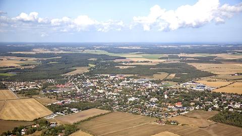 Flygfoto över Hemse